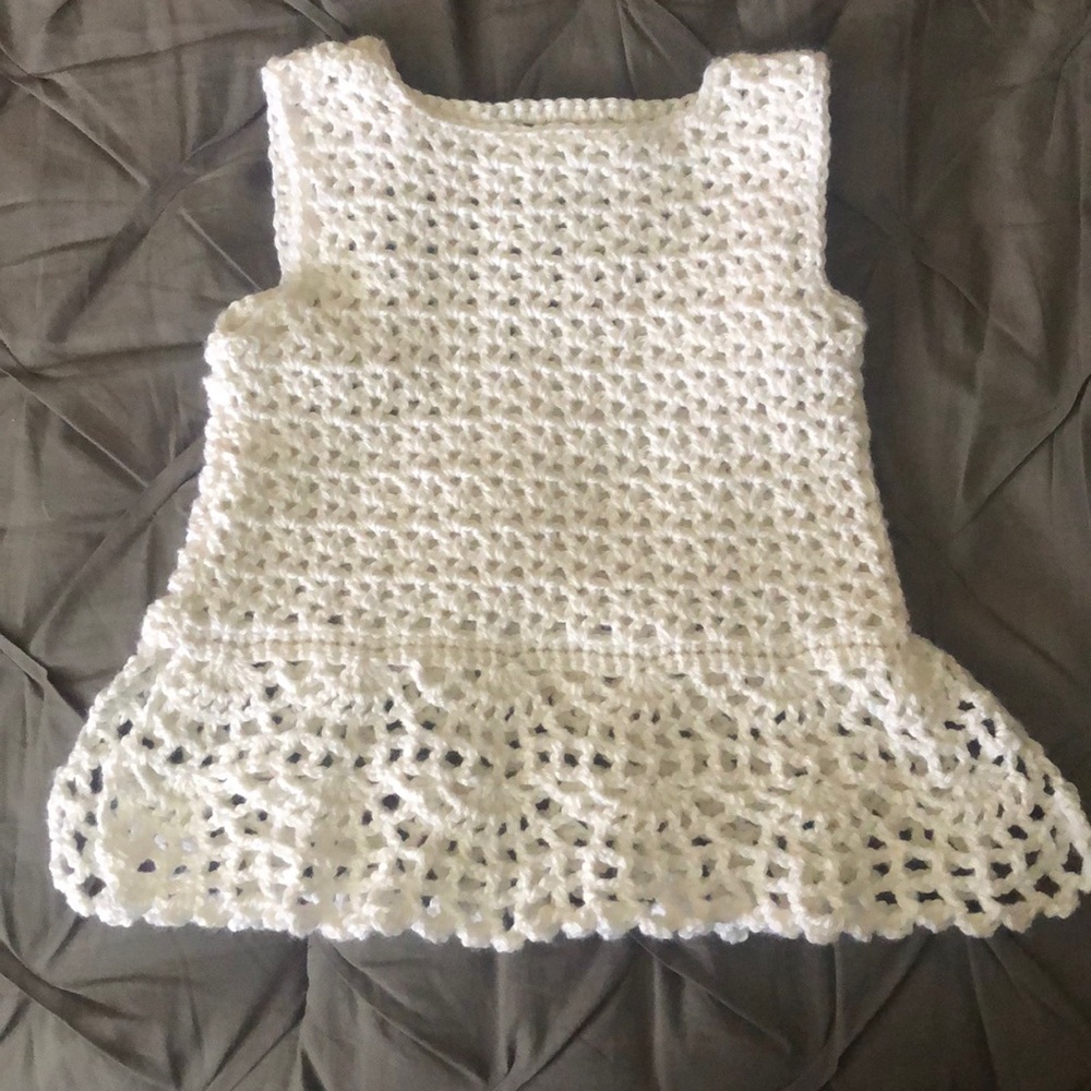 Hand Crocheted Tunic Top